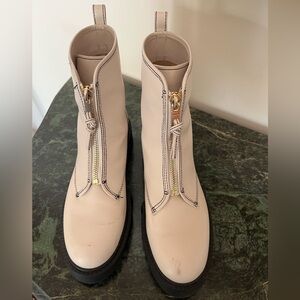 Coach Cream Leather Boots, Size 7B